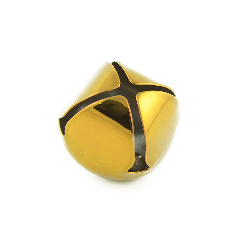 Art Cove 1.5 Inch 36mm Extra Large Giant Jumbo Craft Gold Jingle Bells 2 Pieces - Image 2